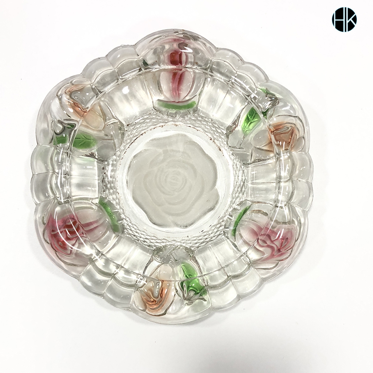 Kristal Cam Altı İşlemeli Küllük 18 x 4 cm