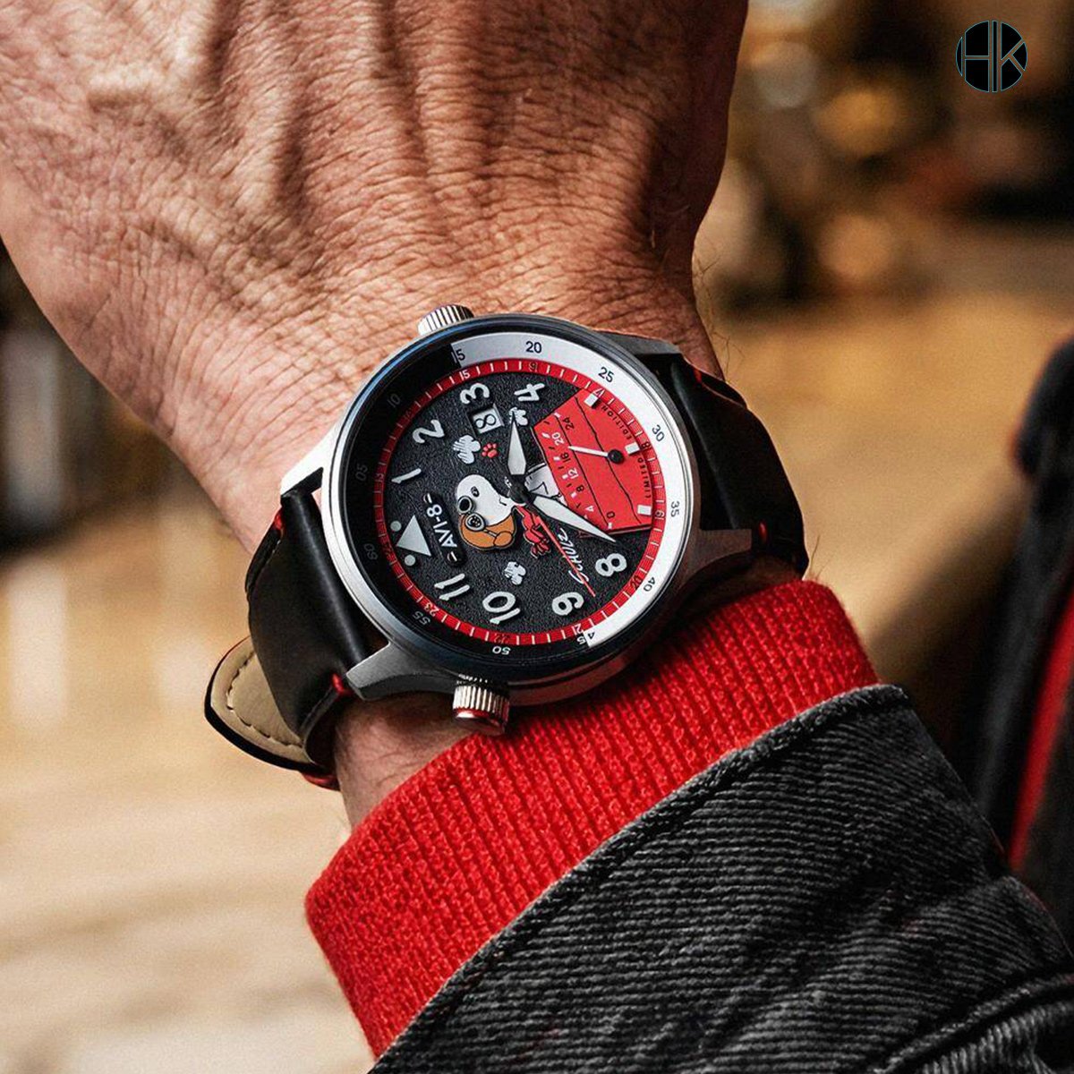 AVI 8 HAWKER HURRICANE MCKELLAR DUAL TIME PEANUTS SNOOPY FLYING ACE LIMITED EDITION Erkek Kol Saati
