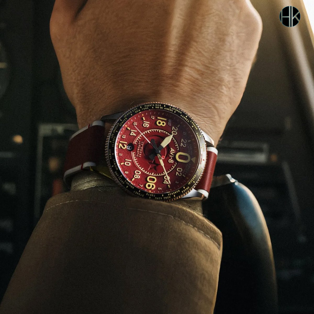 AVI-8 Spitfire Sabiha Gökçen Automatic Red AV414402