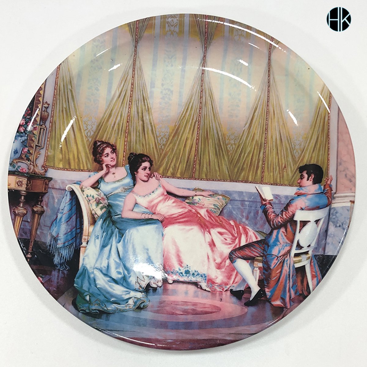 Duvar tabağı fragonard desenli