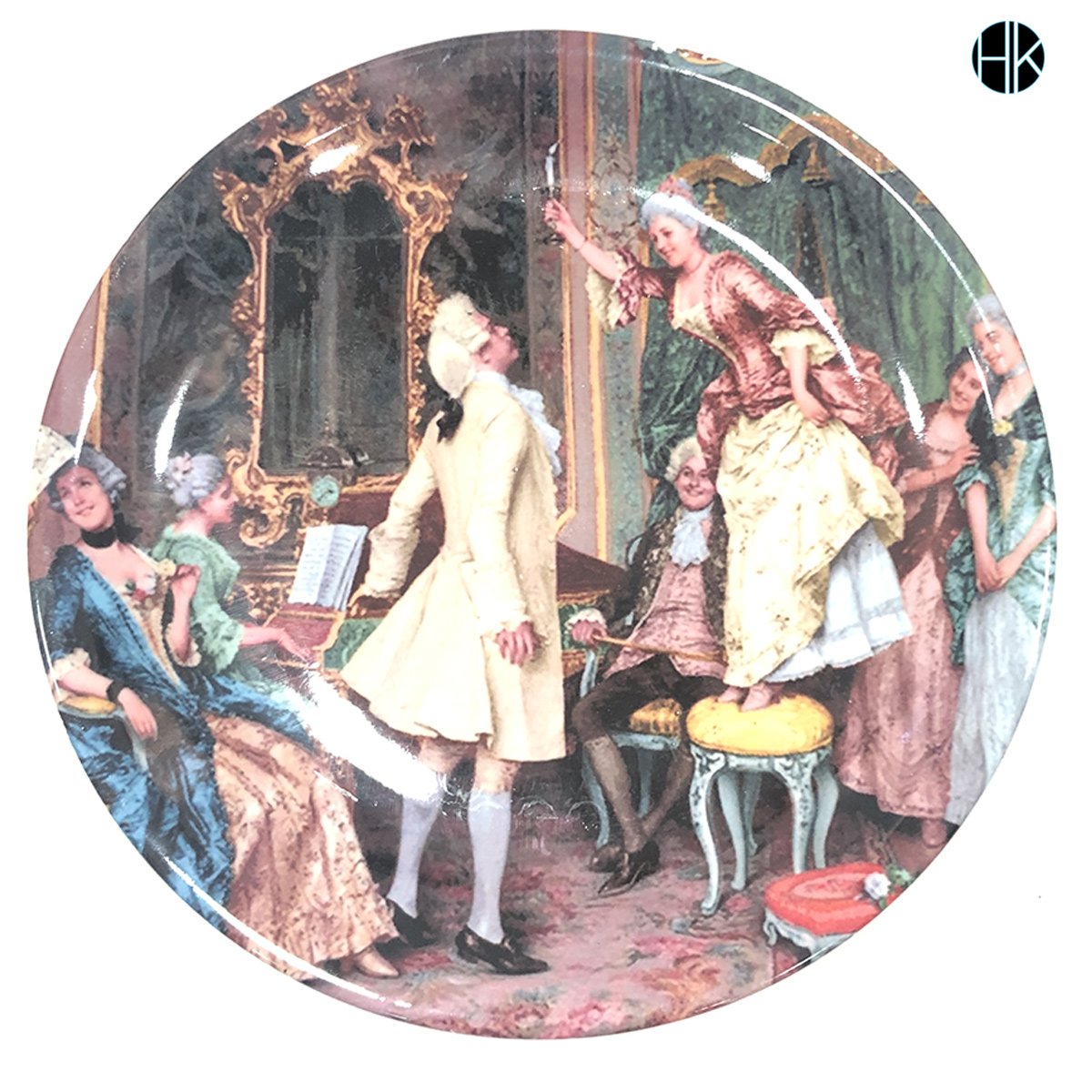 Fragonard desenli duvar tabağı